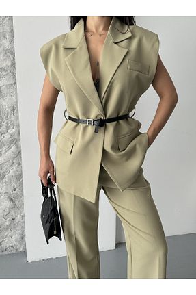 ست بالاتنه و پائین تنه سبز زنانه بافتنی MYGİYİMİSTANBUL - کد 953639338