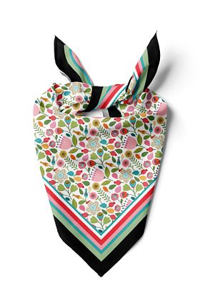 دستمال گردن رنگی زنانه پلی استر D scarf - کد 953663476