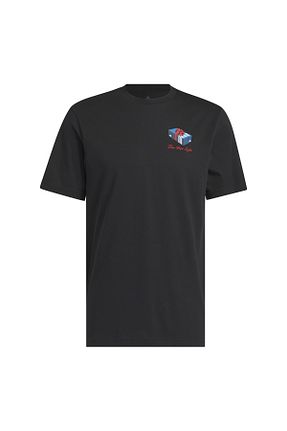 تیشرت مشکی مردانه یقه دوچرخه adidas - کد 939054025
