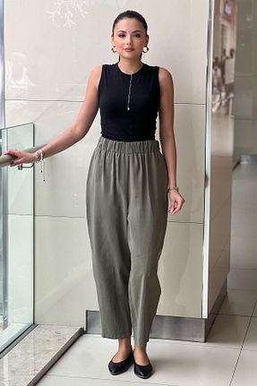 شلوار رنگی زنانه کتان sentez giyim - کد 945790930