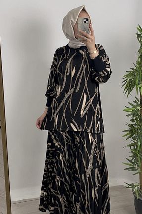 ست بالاتنه و پائین تنه حجاب رنگی زنانه Fitted Ghisa - کد 950535673