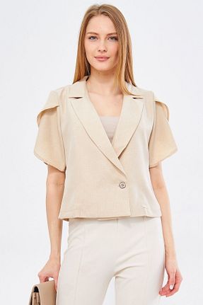 کت بژ زنانه رگولار armonika - کد 822356840