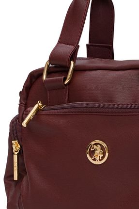 کیف دوشی زرشکی زنانه چرم مصنوعی U.S. Polo Assn. - کد 936265198