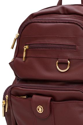 کوله پشتی زرشکی زنانه سایز متوسط U.S. Polo Assn. - کد 936568583