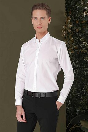 پیراهن سفید مردانه اسلیم فیت Efor - کد 872422118