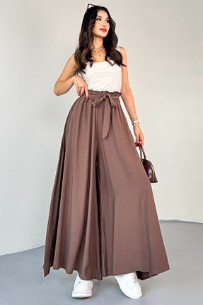 شلوار قهوه ای زنانه بافتنی Cappmoda - کد 931254033