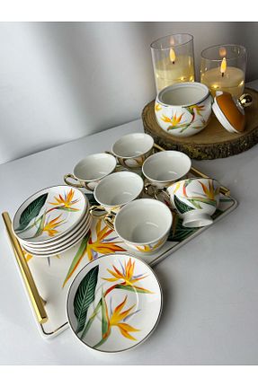 فنجان قهوه نارنجی 6 نفره Moon Dizayn - کد 927642275