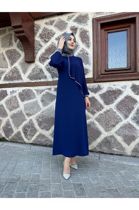 لباس حجاب سرمه ای زنانه رگولار sümeyra - کد 811146648