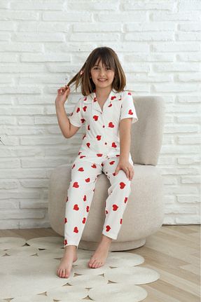 ست لباس راحتی سفید بچه گانه Kalp Minimoon - کد 947448726