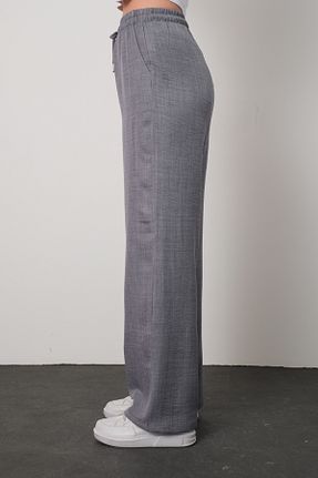 شلوار طوسی زنانه کتان ZERTEX - کد 898244281