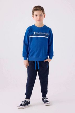 ست گرمکن آبی مردانه پنبه پلی استر U.S. Polo Assn. - کد 852836034