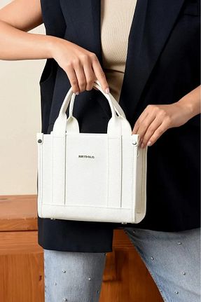کیف دوشی سفید زنانه چرم مصنوعی Just Polo - کد 951848445