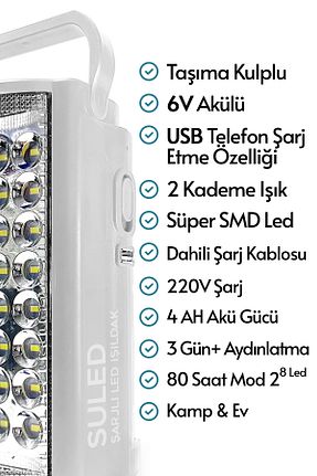 چراغ کمپ سفید SULED - کد 774143432
