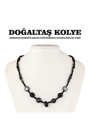 گردنبند جواهر رنگی زنانه سنگ طبیعی OSMANLI DEĞERLİ TAŞ - کد 314386980