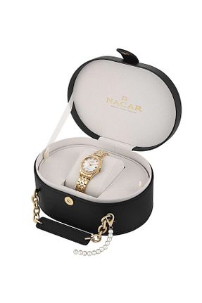 ساعت مچی طلائی زنانه 31-35 میلی متر Nacar - کد 927597839