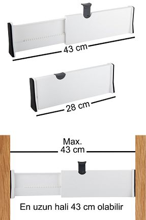 نظم دهنده کمد سفید پلاستیک MİLANO HOME - کد 849656192