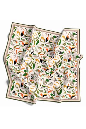 روسری خاکی پلی استر VİOLLA - کد 804527673
