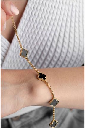 دستبند استیل (فولاد) مشکی زنانه استیل (فولاد) Flex - کد 949699252