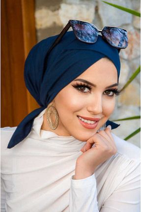 کلاه شنای حجاب سرمه ای زنانه Aişe Tesettür - کد 838757242