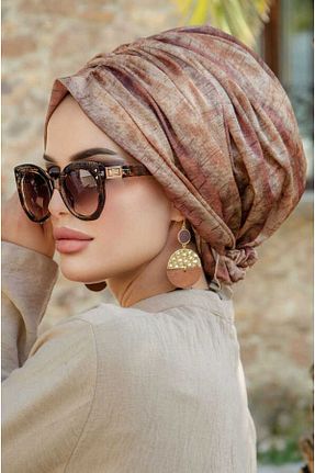 کلاه شنای حجاب قهوه ای زنانه Aişe Tesettür - کد 91445961