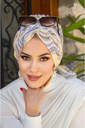 کلاه شنای حجاب زرد زنانه Aişe Tesettür - کد 931891300