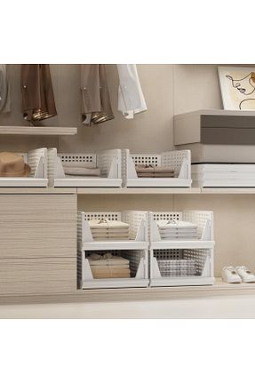 نظم دهنده کمد سفید پلاستیک Dükkanönü - کد 927824332