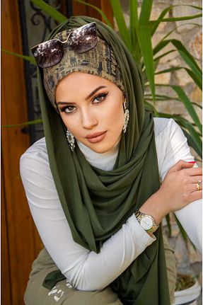 کلاه شنای حجاب خاکی زنانه Aişe Tesettür - کد 931595436