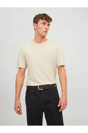 کمربند قهوه ای مردانه چرم خالص Jack & Jones - کد 850912988