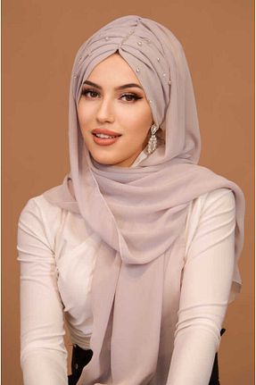 کلاه شنای حجاب طوسی زنانه Aişe Tesettür - کد 921303646