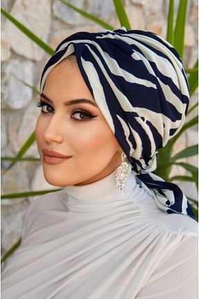 کلاه شنای حجاب سرمه ای زنانه Aişe Tesettür - کد 929156462