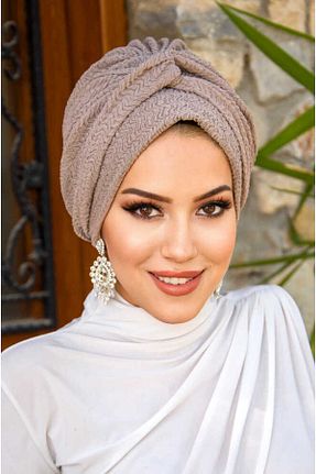 کلاه شنای حجاب طوسی زنانه Aişe Tesettür - کد 929156348