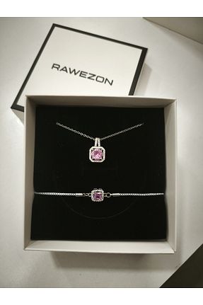 ست استیل صورتی زنانه 2 تایی RAWEZON - کد 952722136