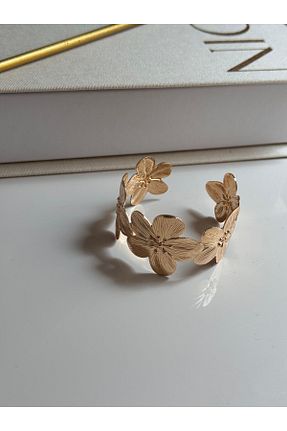 دستبند استیل (فولاد) زرد زنانه استیل (فولاد) LEROSY CO - کد 938798764