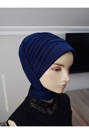 روسری سرمه ای پلی استر BERKE TUHAFIYE AKSESUAR - کد 942983174