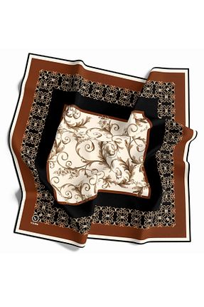 روسری قهوه ای پلی استر VİOLLA - کد 289972850
