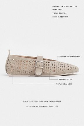 بابت بژ زنانه جیر NİŞANTAŞI SHOES - کد 952311526