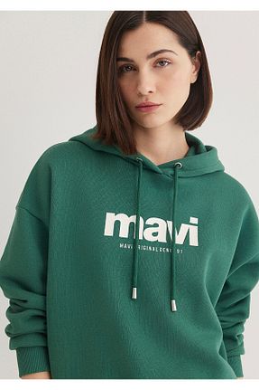 سوئیشرت سبز زنانه Slogan Mavi - کد 751124632