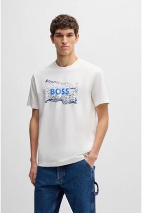 تیشرت سفید مردانه رگولار BOSS - کد 942024324