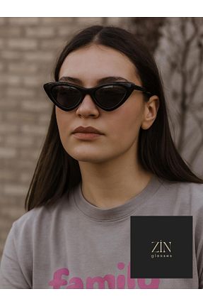 عینک آفتابی مشکی زنانه UV400 ZİN - کد 953360172