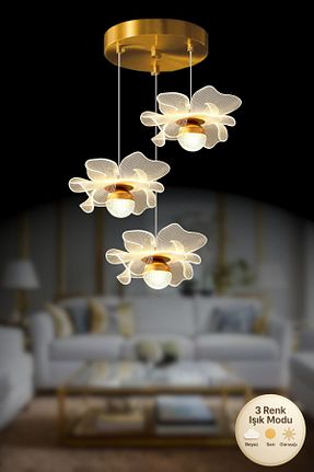 لوستر زرد فلزی Luna Lighting - کد 904774679