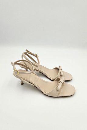 کفش مجلسی بژ زنانه چرم مصنوعی kalyoncu moda - کد 952292909