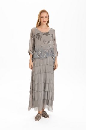لباس طوسی زنانه بافتنی Glocal - کد 945822989