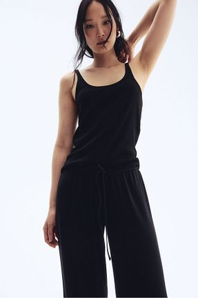 ست لباس راحتی مشکی زنانه طرح دار H&M - کد 884969320