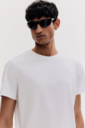 تیشرت سفید مردانه Fitted H&M - کد 854148930
