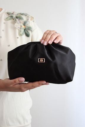 کیف مجلسی مشکی زنانه پارچه ای Mimoza - کد 953599705