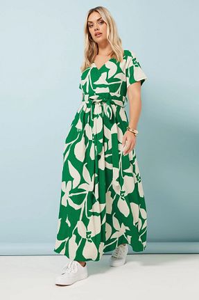 لباس سایز بزرگ رنگی زنانه Bürümcük Stil Diva - کد 951852227