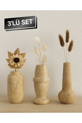 گلدان بژ Mermer Modelce - کد 951890253