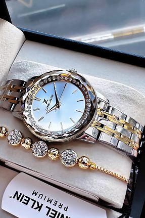 ساعت مچی طلائی زنانه 31-34 میلی متر Daniel Klein - کد 869975356