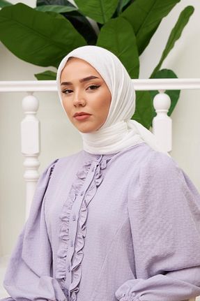روسری سفید 90 x 90 Silk Home - کد 716551482