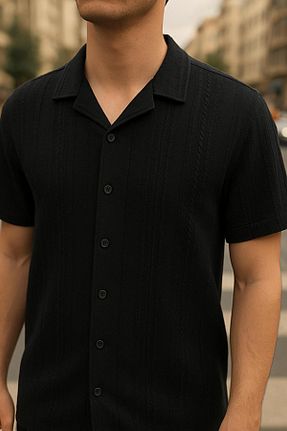 پیراهن مشکی مردانه گشاد DAMGA JEANS - کد 951938653